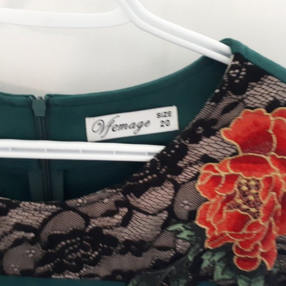 Vfemage Cap Sleeve Floral Print Dress - Picture 3 of 3